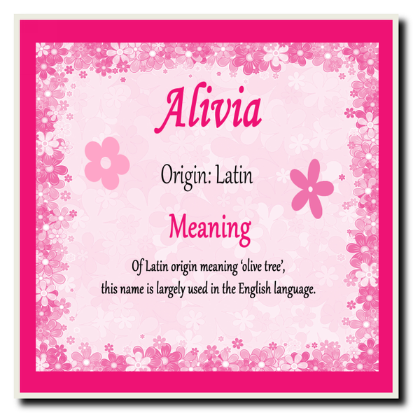 Alivia Name Meaning Coaster