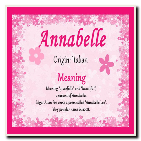 Annabelle Name Meaning Coaster