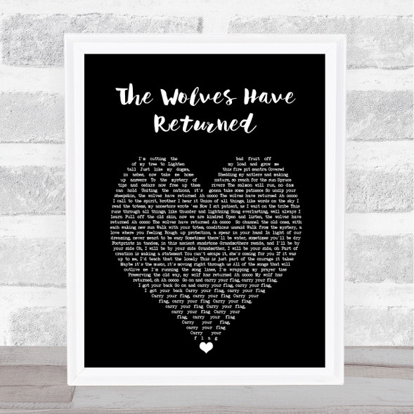 Nahko And Medicine For The People The Wolves Have Returned Black Heart Lyric Music Gift Poster Print