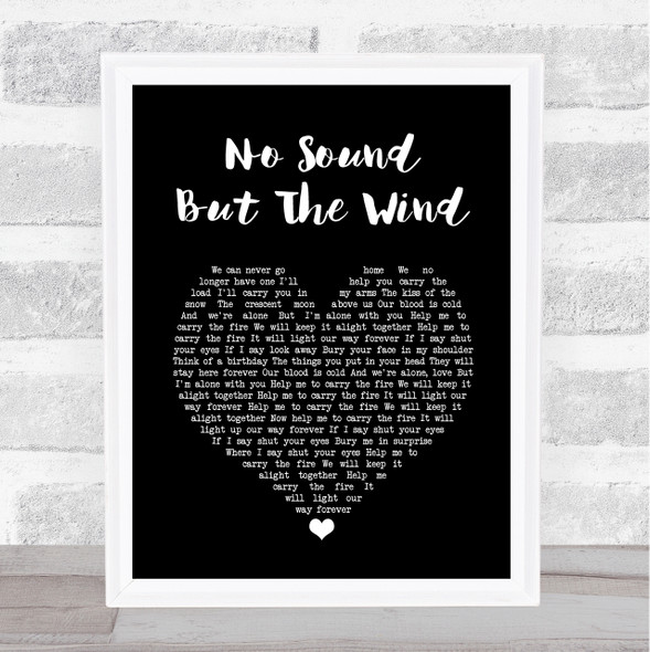 Editors No Sound But The Wind Black Heart Song Lyric Music Gift Poster Print