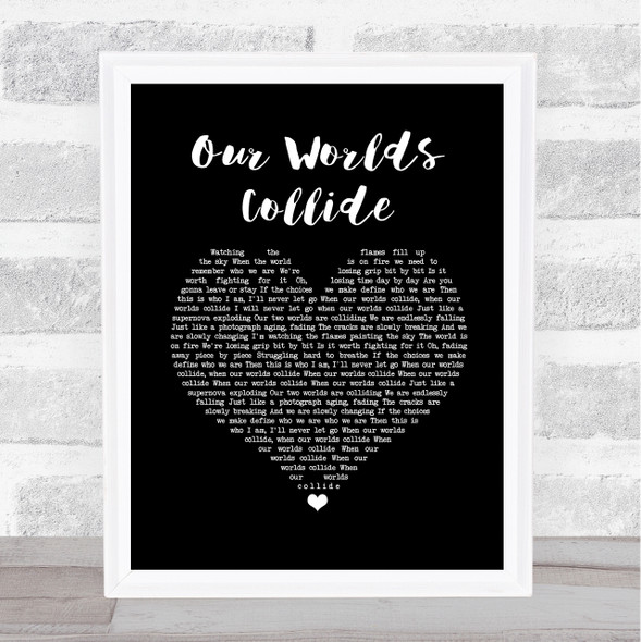 Dead By April Our Worlds Collide Black Heart Song Lyric Music Gift Poster Print