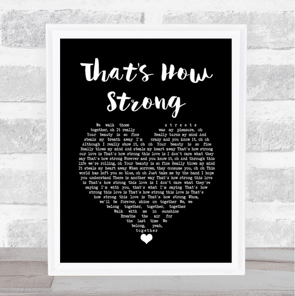 Richard Ashcroft That's How Strong Black Heart Song Lyric Music Gift Poster Print