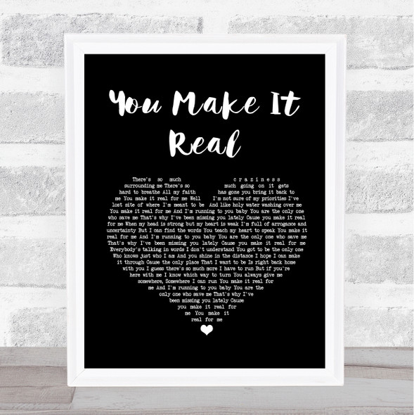 James Morrison You Make It Real Black Heart Song Lyric Music Gift Poster Print