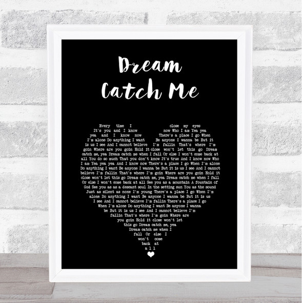 Newton Faulkner Dream Catch Me Black Heart Song Lyric Music Gift Poster Print