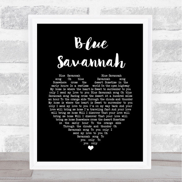 Erasure Blue Savannah Black Heart Song Lyric Music Gift Poster Print