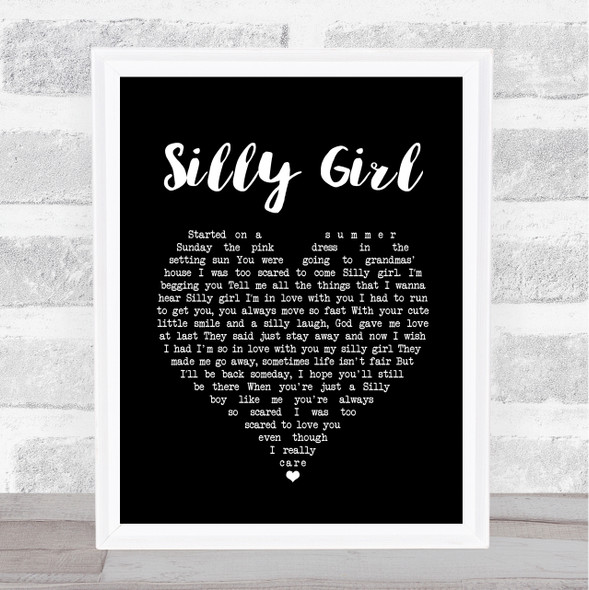 Descendents Silly Girl Black Heart Song Lyric Music Gift Poster Print