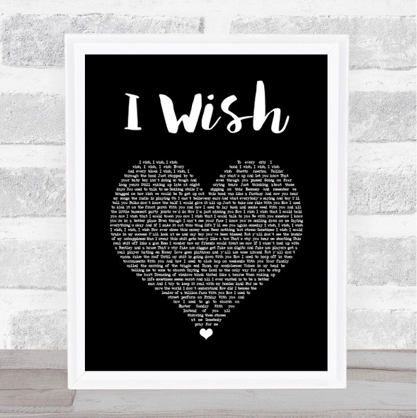 R Kelly I Wish Black Heart Song Lyric Music Gift Poster Print