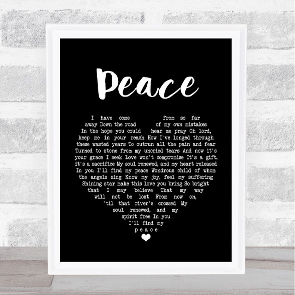 Michael McDonald Peace Black Heart Song Lyric Music Gift Poster Print