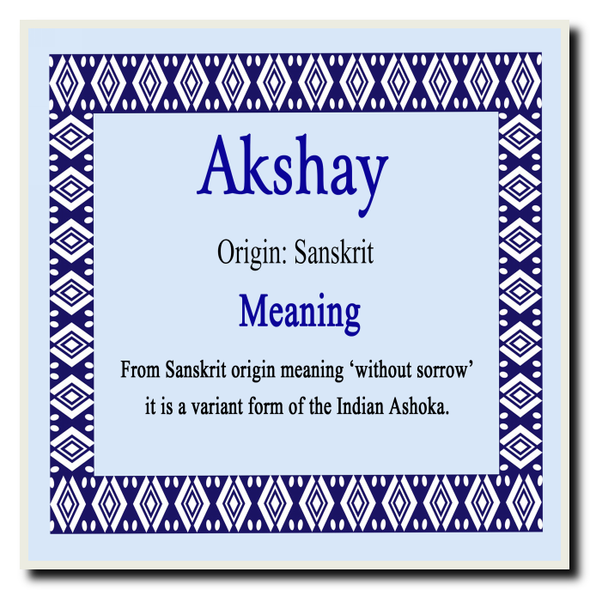 Akshay Name Meaning Coaster