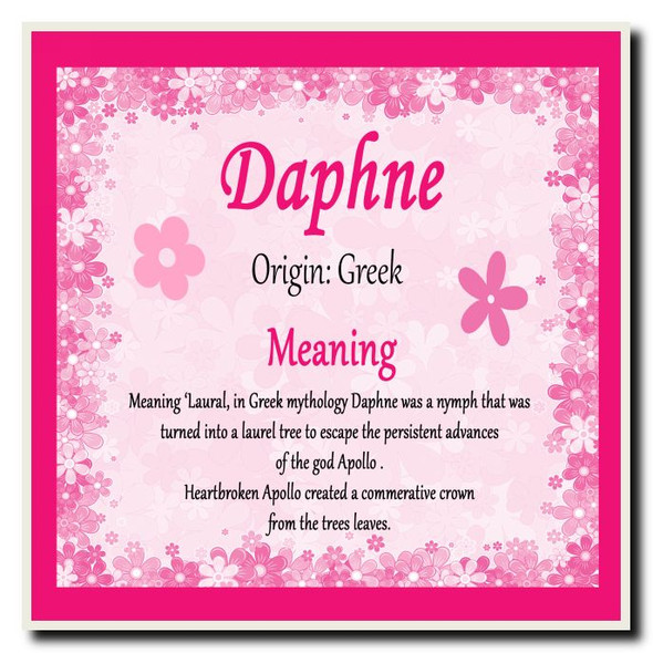 Daphne Name Meaning Coaster