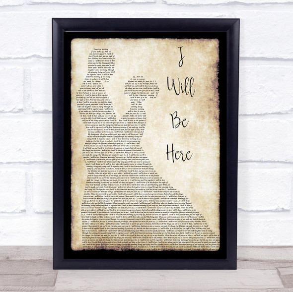 Steven Curtis Chapman I Will Be Here Man Lady Dancing Song Lyric Music Gift Poster Print