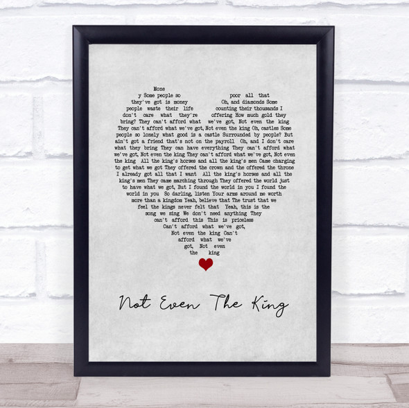Alicia Keys Not Even The King Grey Heart Song Lyric Music Gift Poster Print