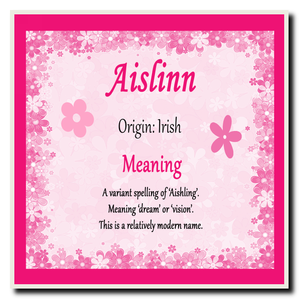Aislinn Name Meaning Coaster