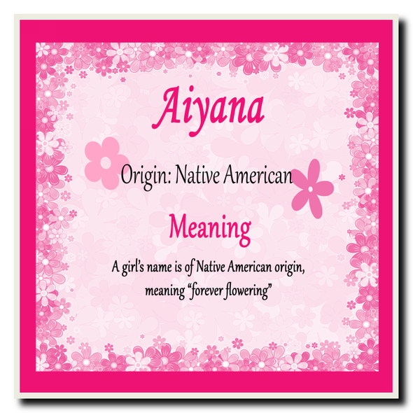 Aiyana Name Meaning Coaster