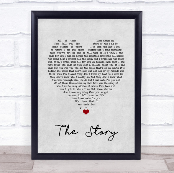 Brandi Carlile The Story Grey Heart Song Lyric Music Gift Poster Print
