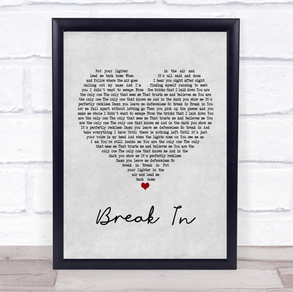 Halestorm Break In Grey Heart Song Lyric Music Gift Poster Print