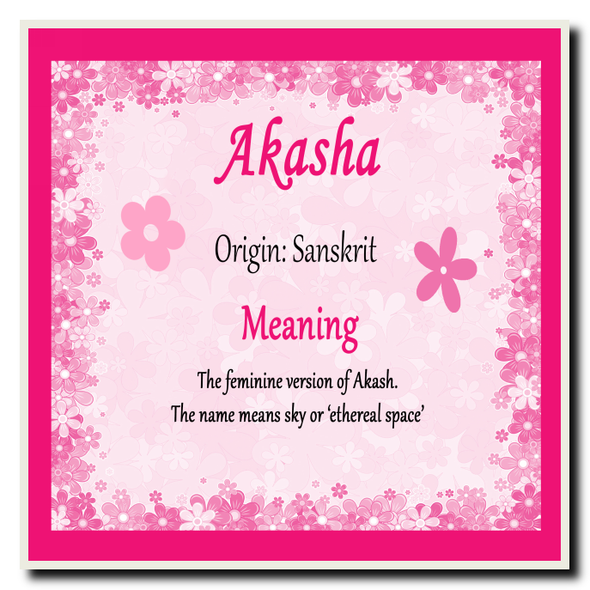 Akasha Name Meaning Coaster