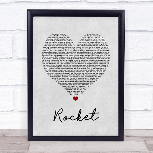 Beyoncé Rocket Grey Heart Song Lyric Music Gift Poster Print