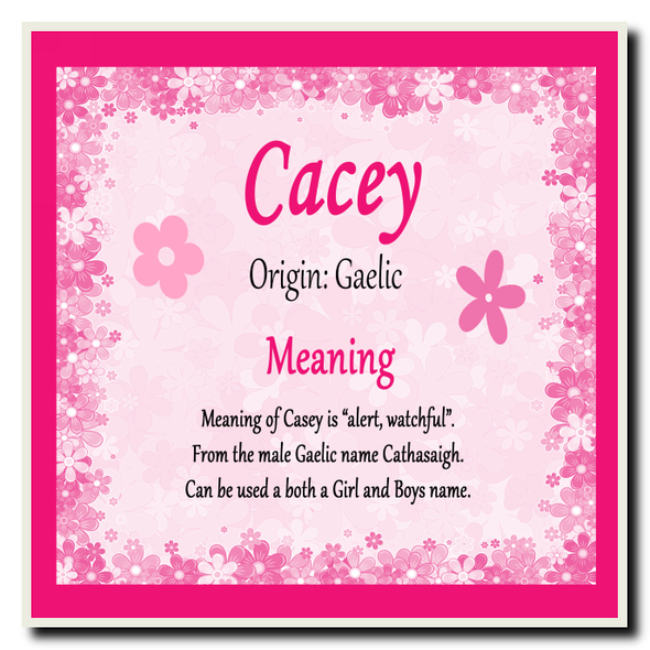 Cacey Name Meaning Coaster