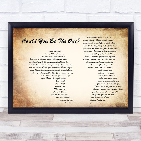 Stereophonics Could You Be The One Man Lady Couple Song Lyric Music Gift Poster Print