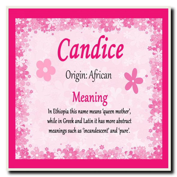 Candice Name Meaning Coaster