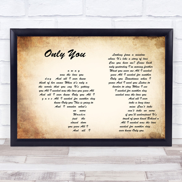 Yazoo Only You Man Lady Couple Song Lyric Music Gift Poster Print