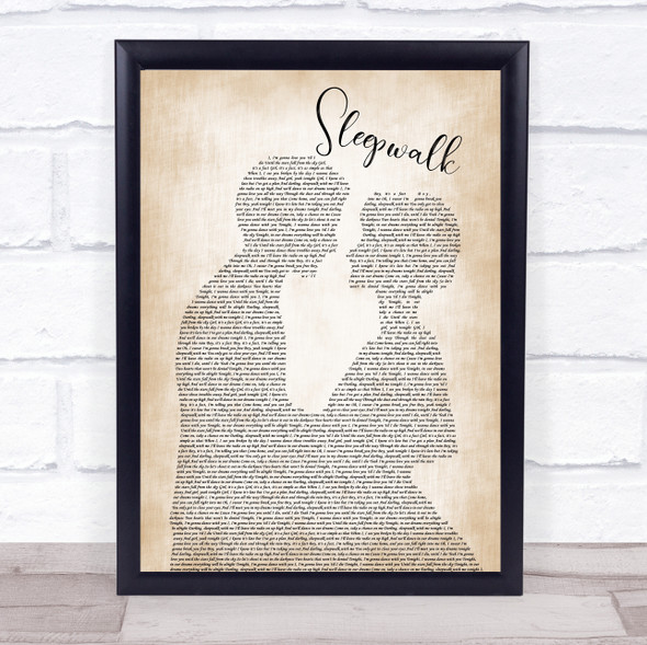 The Shires Sleepwalk Man Lady Bride Groom Wedding Song Lyric Music Gift Poster Print