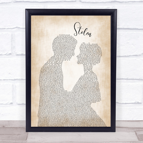 Dashboard Confessional Stolen Man Lady Bride Groom Wedding Song Lyric Music Gift Poster Print