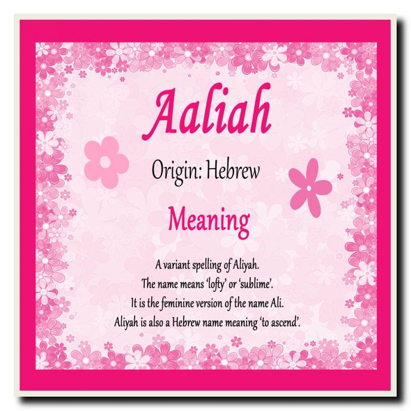 Aaliah Name Meaning Coaster