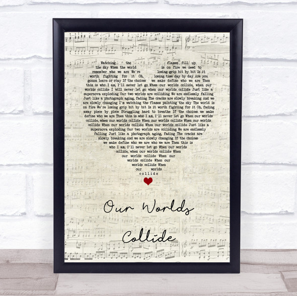 Dead By April Our Worlds Collide Script Heart Song Lyric Music Gift Poster Print