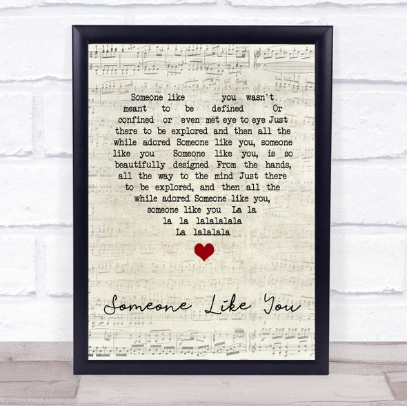 Paolo Nutini Someone Like You Script Heart Song Lyric Music Gift Poster Print