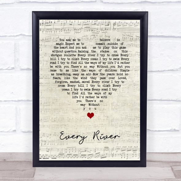 Runrig Every River Script Heart Song Lyric Music Gift Poster Print