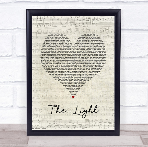 Common The Light Script Heart Song Lyric Music Gift Poster Print