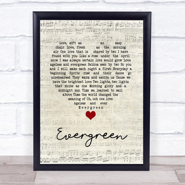 Luther Vandross Evergreen Script Heart Song Lyric Music Gift Poster Print