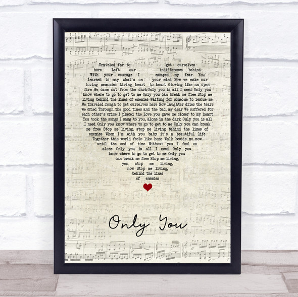Jack Savoretti Only You Script Heart Song Lyric Music Gift Poster Print