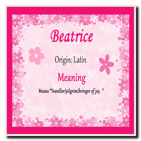 Beatrice Name Meaning Coaster