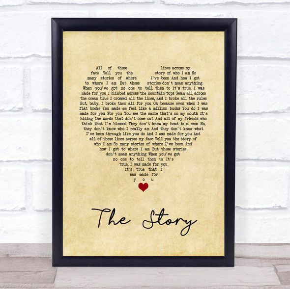 Brandi Carlile The Story Vintage Heart Song Lyric Music Gift Poster Print