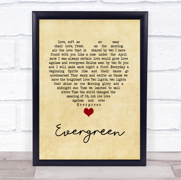Luther Vandross Evergreen Vintage Heart Song Lyric Music Gift Poster Print