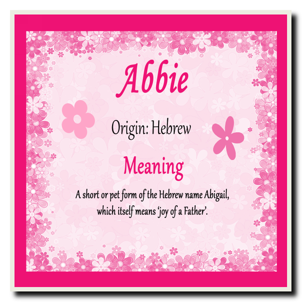 Abbie Name Meaning Coaster