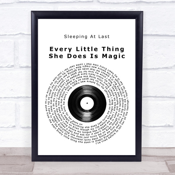 Sleeping At Last Every Little Thing She Does Is Magic Vinyl Record Lyric Music Gift Poster Print