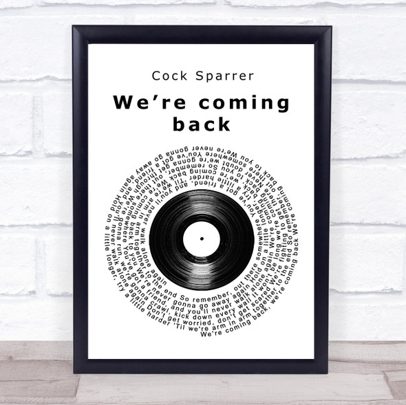 Cock Sparrer Were coming back Vinyl Record Song Lyric Music Gift Poster Print