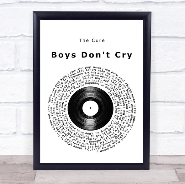 The Cure Boys Don't Cry Vinyl Record Song Lyric Music Gift Poster Print