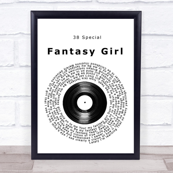 38 Special Fantasy Girl Vinyl Record Song Lyric Music Gift Poster Print