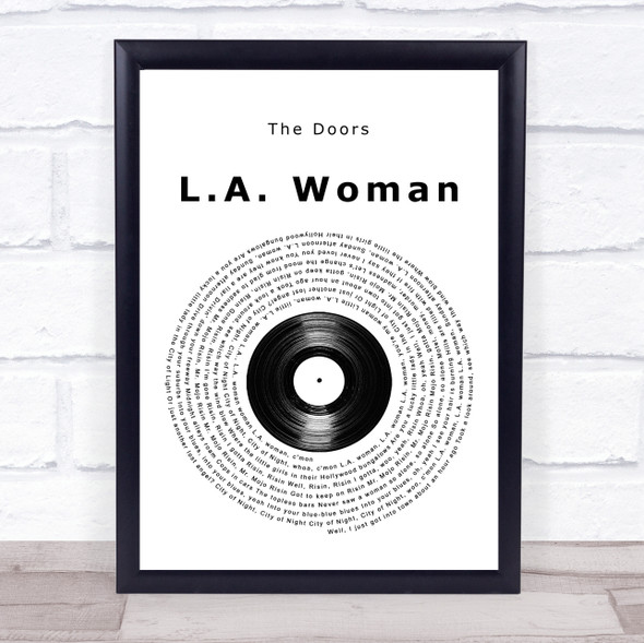 The Doors L.A. Woman Vinyl Record Song Lyric Music Gift Poster Print