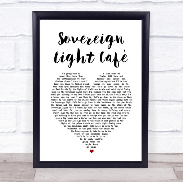 Keane Sovereign Light Café White Heart Song Lyric Music Gift Poster Print