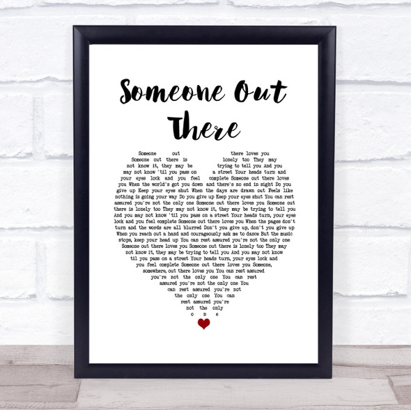 Rae Morris Someone Out There White Heart Song Lyric Music Gift Poster Print