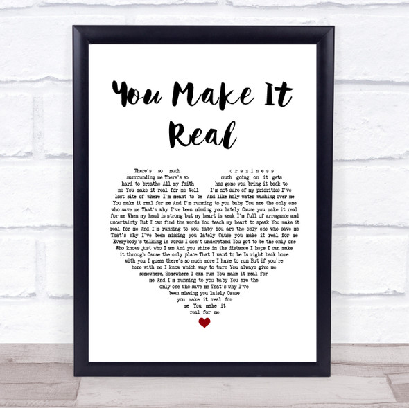 James Morrison You Make It Real White Heart Song Lyric Music Gift Poster Print
