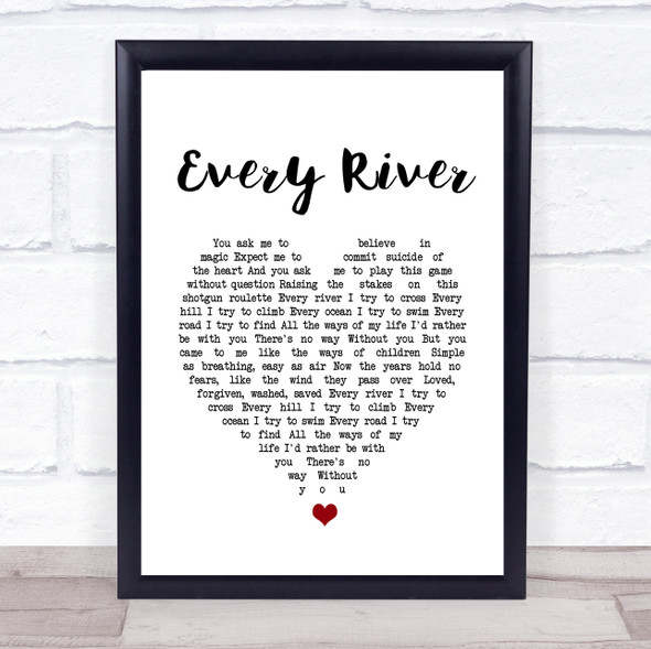 Runrig Every River White Heart Song Lyric Music Gift Poster Print
