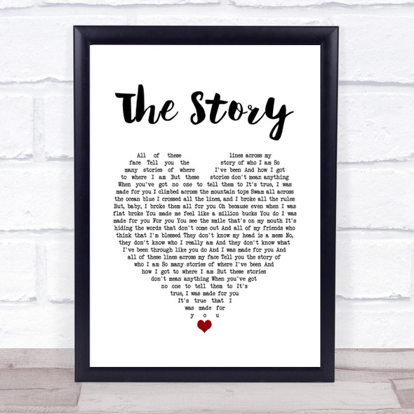 Brandi Carlile The Story White Heart Song Lyric Music Gift Poster Print