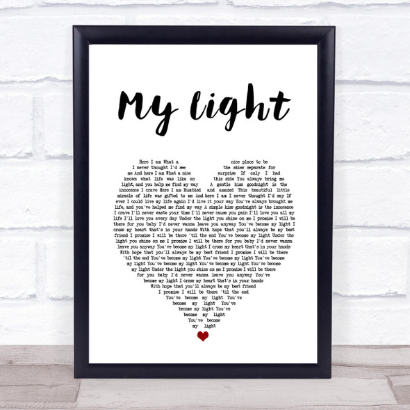 Sully Erna My Light White Heart Song Lyric Music Gift Poster Print